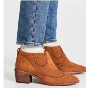 MADEWELL The Grayson Brogue Chelsea Boot suede ankle booties western Oxford 8